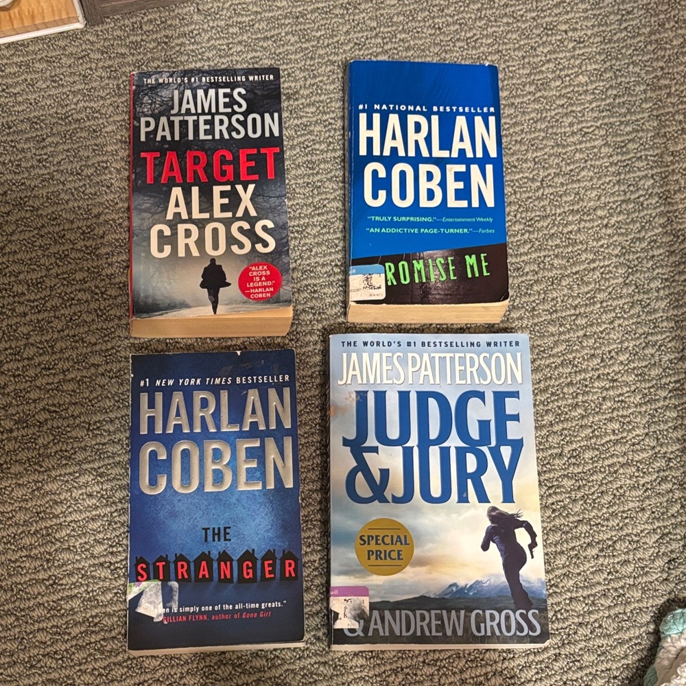 James Patterson and Harlan Coben Book Set of 4